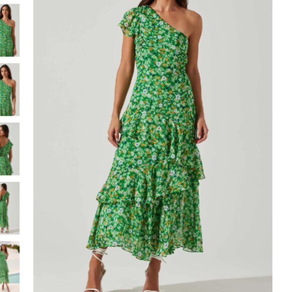 ASTR The Label Victoriana One Shoulder Floral Midi Dress - Picture 4 of 6